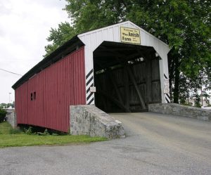 Willow Hill Covered Bridge in East Lampeter Township - Photo by and (c)2006 Derek Ramsey (Ram-Man), CC BY-SA 2.5 , via Wikimedia Commons